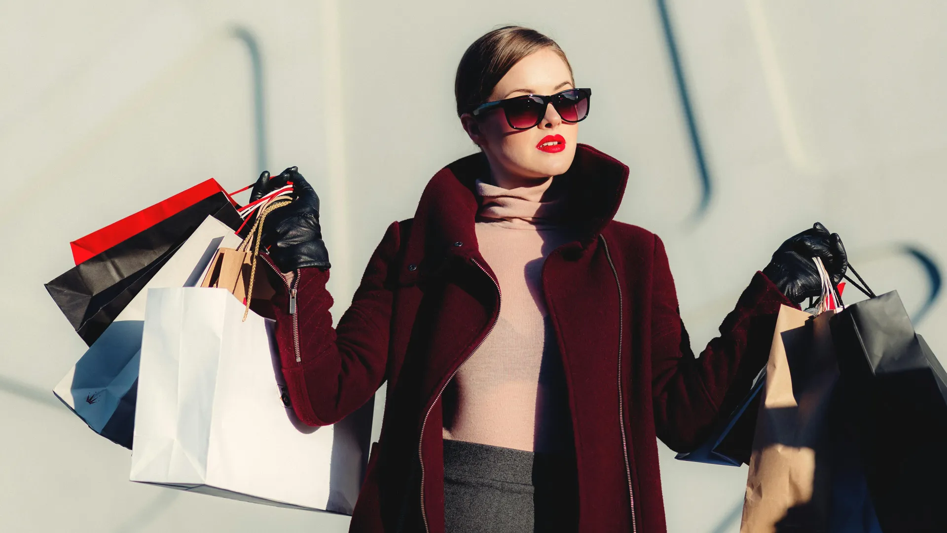 woman with bags